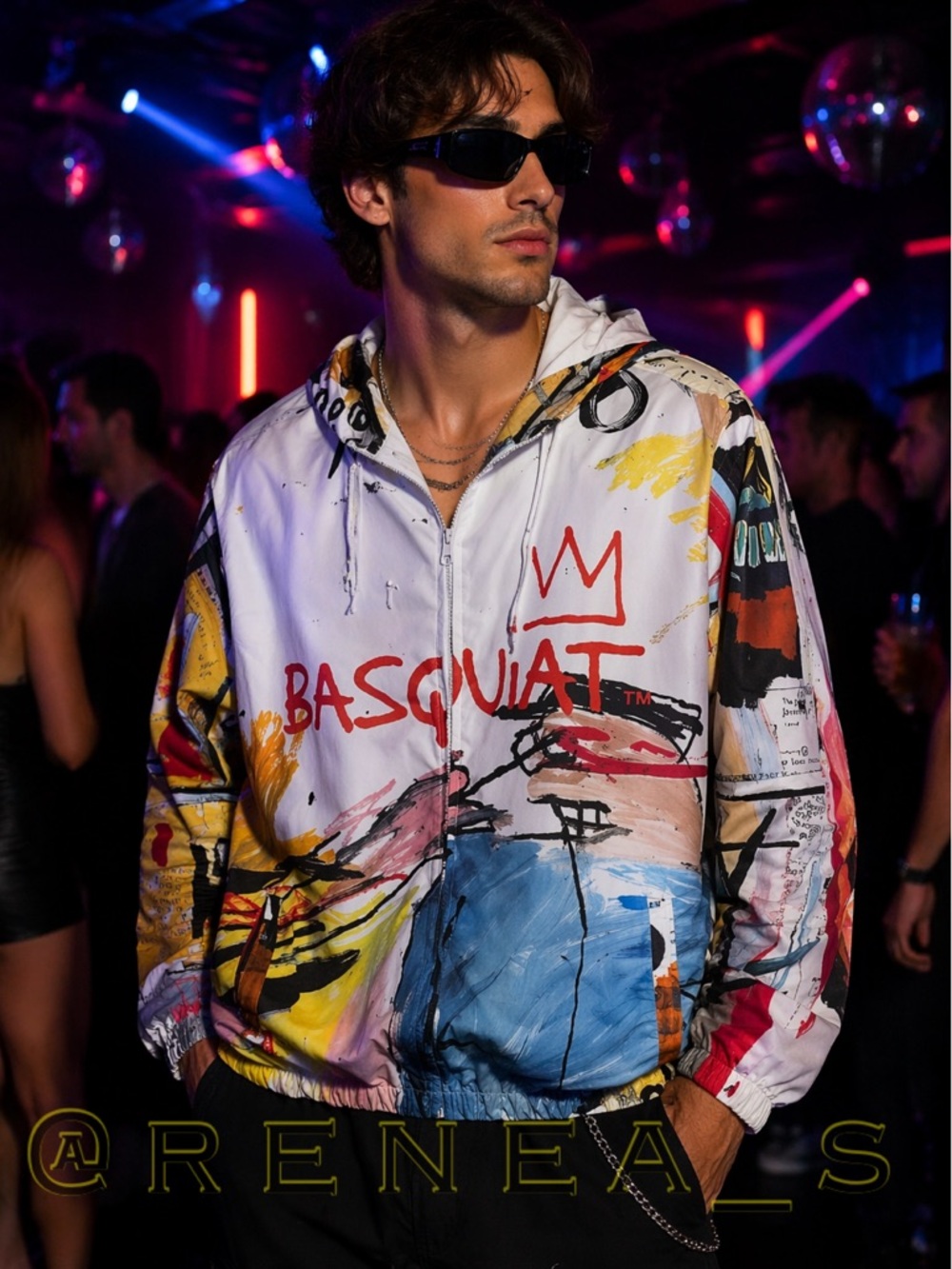 Jean-Michel Basquiat™️ ➕ Members Only Streetwear Jacket Size XL Pockets NWOT
